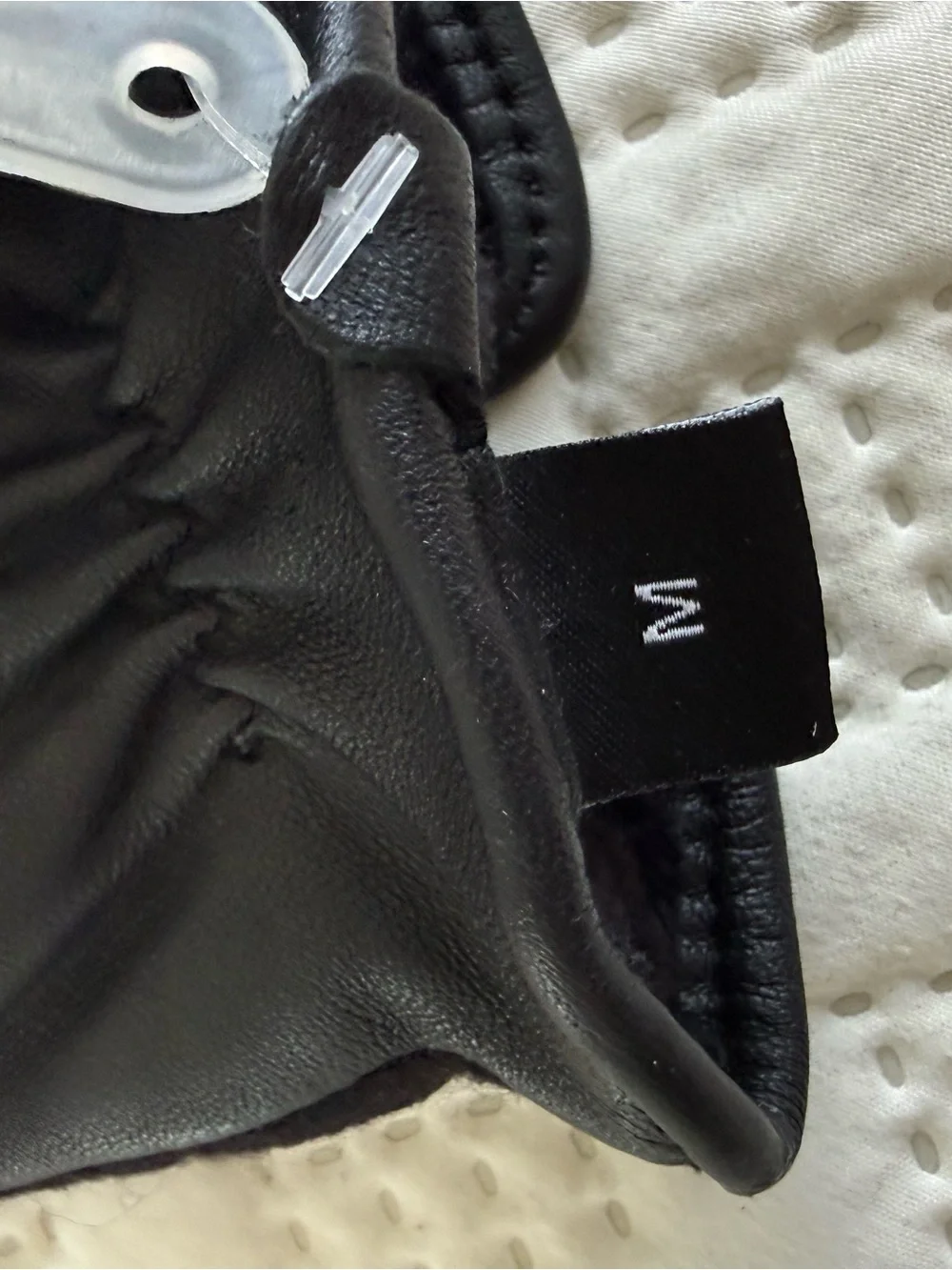 Cole Haan Black Wool-Blend Gloves with Gold Logo